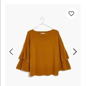 Madewell Tier-Sleeve Pullover Sweater Yarn XXS